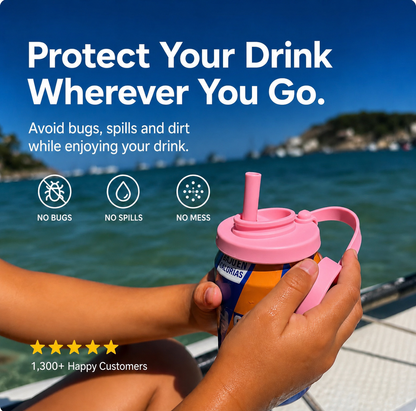 DualFlow™ Spill-Proof Can Lid & Straw